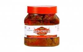 Self Signature Stuffed Red Chilli Pickle  Plastic Jar  500 grams